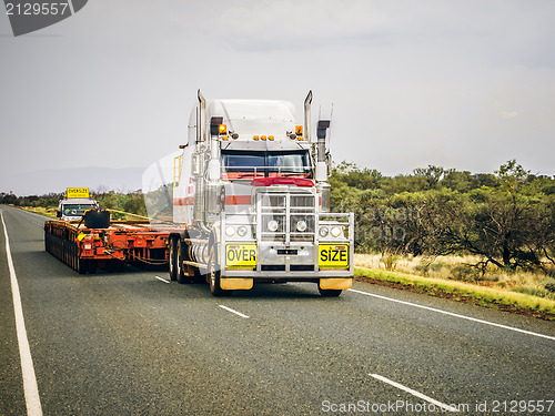 Image of oversize load ahead