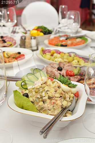 Image of Salad on served table