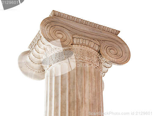 Image of Ionic Column Capital on white