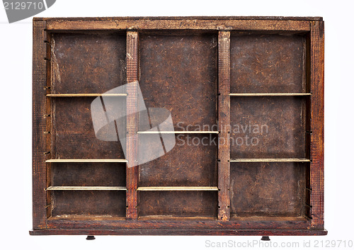 Image of old typesetter drawer