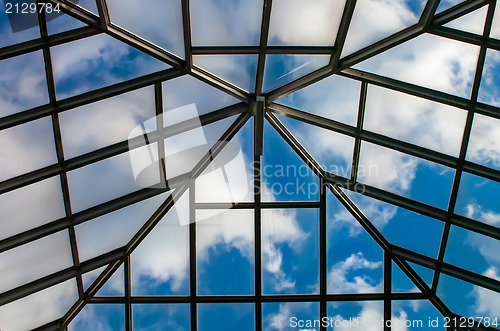 Image of roof skylight with sky