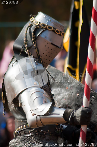 Image of armored joust knight