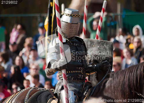 Image of armored joust knight