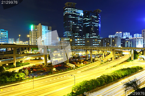 Image of traffic city night