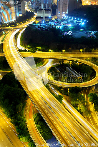 Image of traffic city night