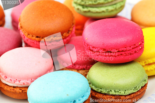 Image of Colorful Macaron in close up