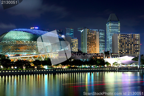 Image of Singapore skyline night