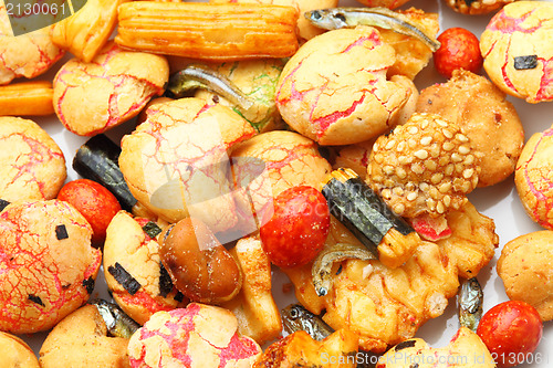 Image of Japanese traditional snack,rice cracker