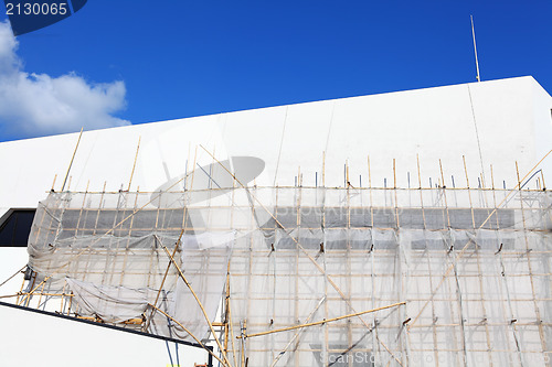 Image of bamboo scaffolding