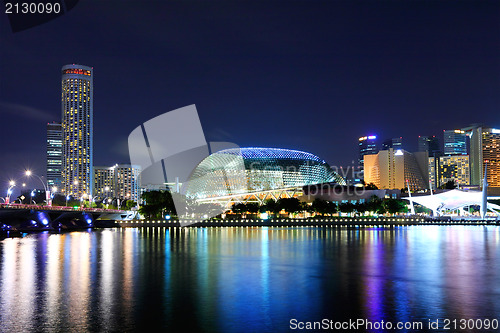 Image of Singapore skyline night