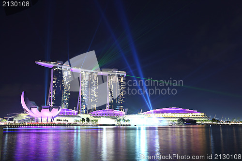 Image of Singapore skyline night