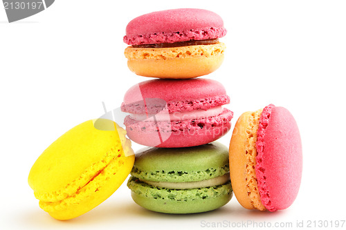 Image of Colorful Macaron in close up