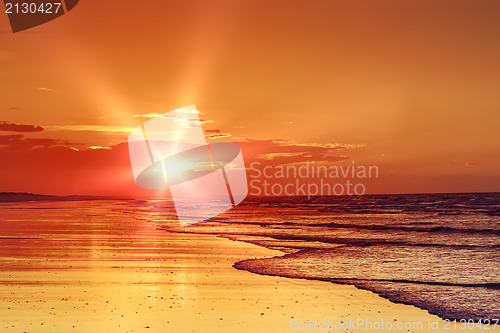 Image of beach sunset