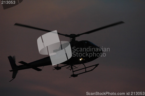 Image of Nightwork, helicopter in profile