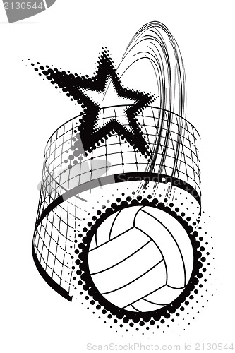 Image of volleyball sport design element