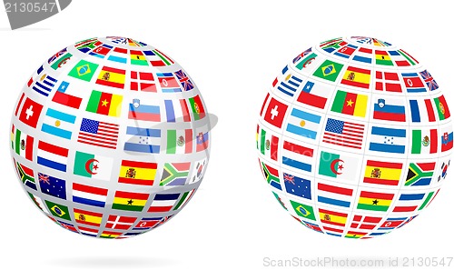 Image of globe sphere from flags