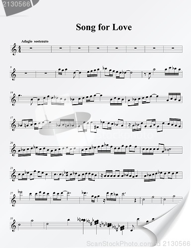 Image of Music note page