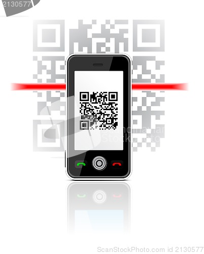 Image of Phone scaned QR code