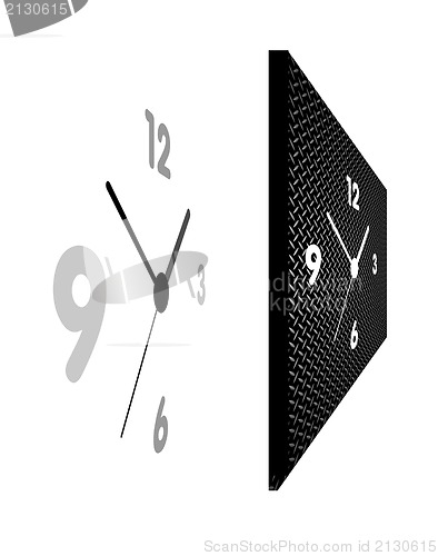 Image of clock in perspective view