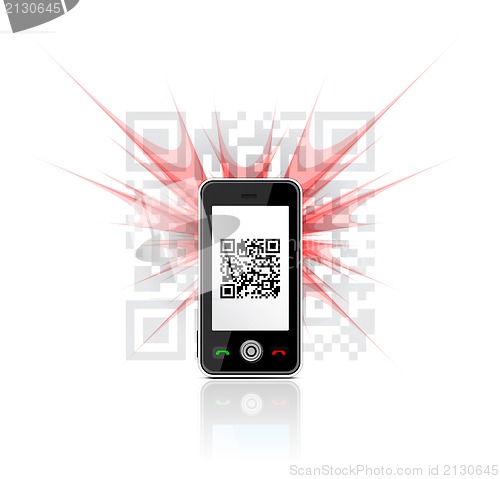 Image of Phone scanned QR code