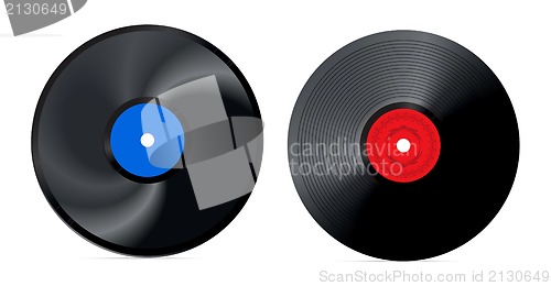 Image of retro vinyl record - vector