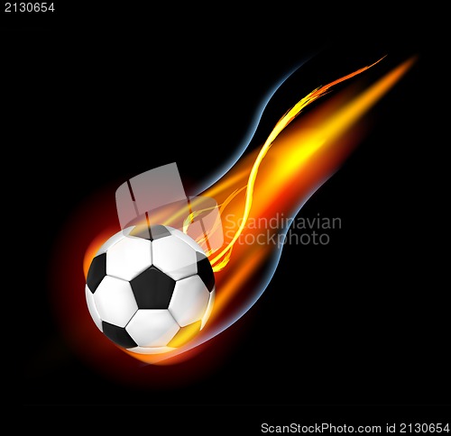 Image of Soccer Ball on Fire