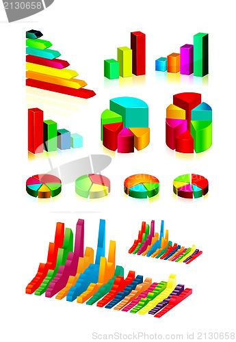 Image of set of shiny graphics and diagrams