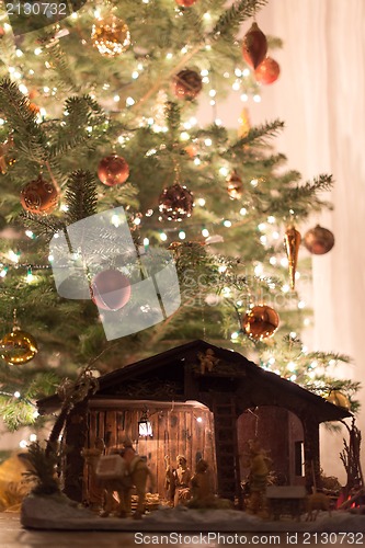 Image of Christmas Tree With Crib