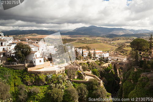 Image of City of Ronda in Spain in winter