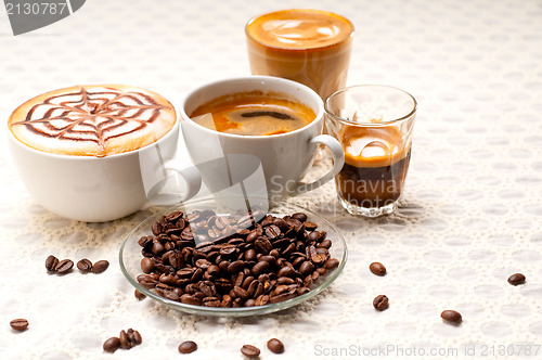 Image of selection of different coffee type