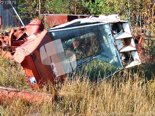 Image of Driver's cab of scrapped machine