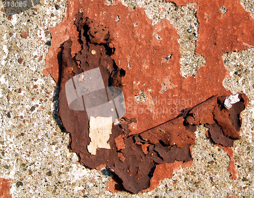 Image of Peeling paint on vintage wall