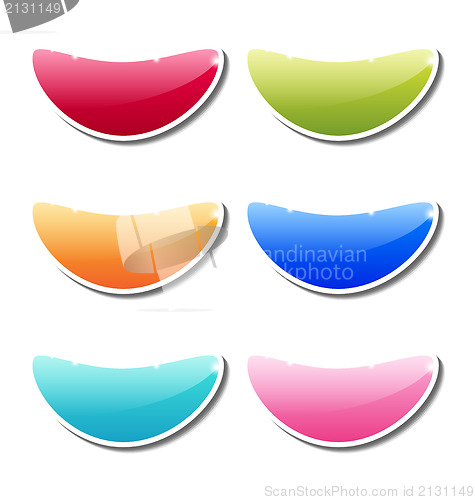 Image of Set of colorful label paper