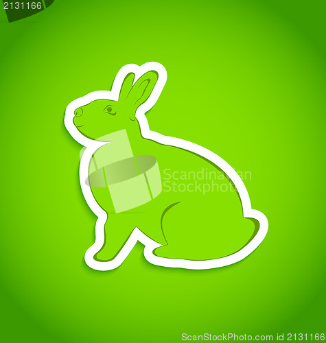 Image of Easter greeting rabbit isolated