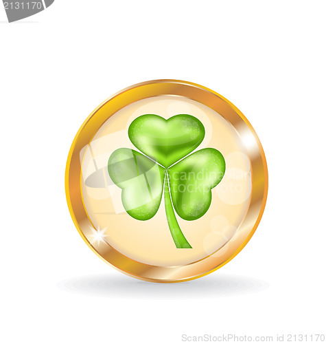 Image of Trefoil icon isolated for Saint Patrick day