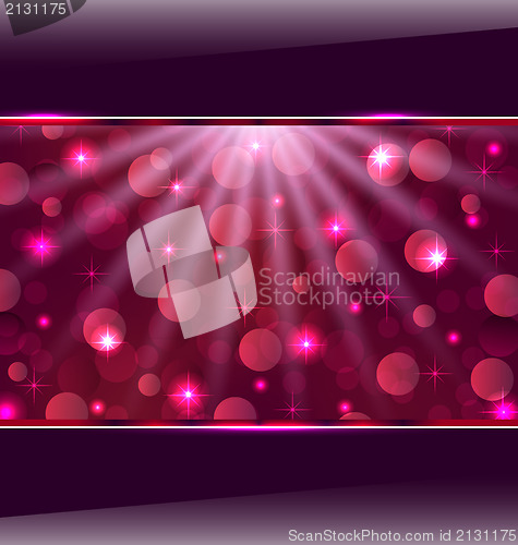 Image of Abstract pink card with bokeh effect