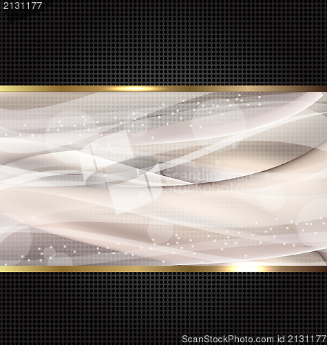 Image of Abstract black wavy design template
