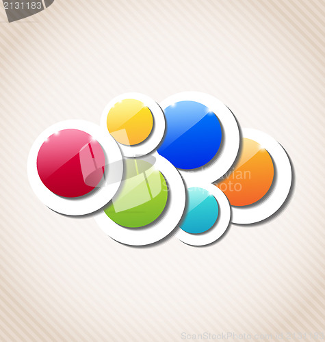 Image of Abstract background with set of multicolor circle