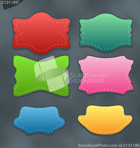 Image of Set colorful variation labels or discount