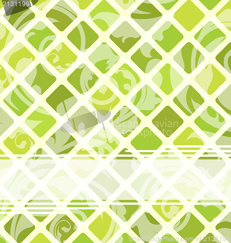 Image of Mosaic template with floral ornament