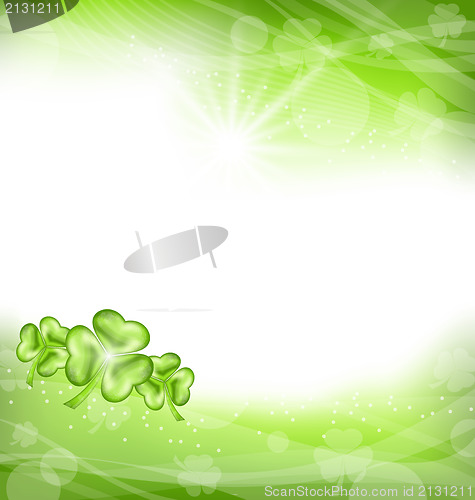 Image of St. Patrick Day green clover background