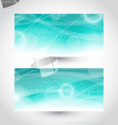 Image of Set abstract water banners, design template