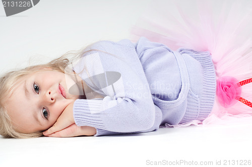 Image of Ballet dancer lying