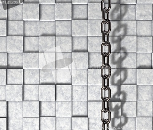 Image of chain on stone background