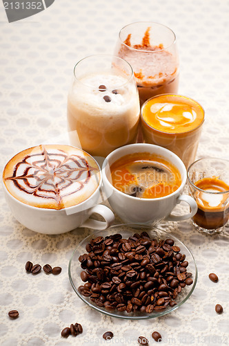 Image of selection of different coffee type