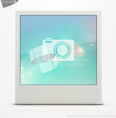 Image of retro polaroid photo frame 