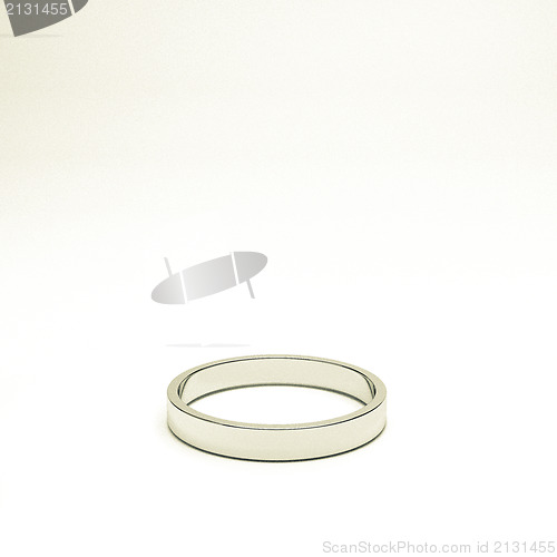 Image of isolated silver or platinum ring