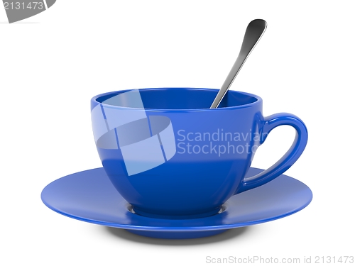 Image of Cup with Spoon and Saucer.