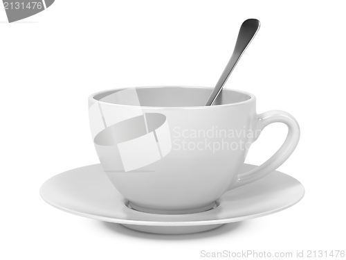 Image of Cup with Spoon and Saucer.