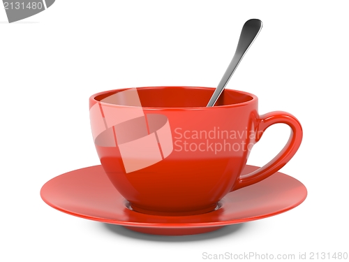 Image of Cup with Spoon and Saucer.